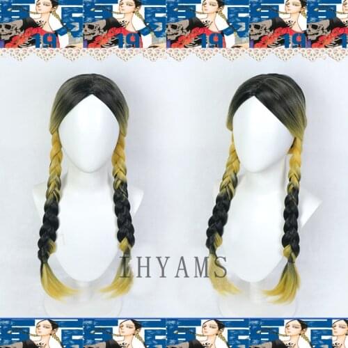 75cm Anime Tokyo Revengers Haitani Ran Haitani Rindo Wig Cosplay Wig Tenjiku Rokuhara Tandai Double Long Twist Braid Hair Wig