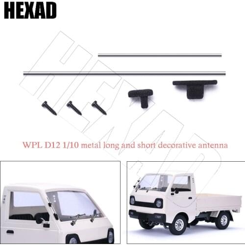 Suitable For WPL D12 1/10 Remote Control Truck Car Upgrade Accessories Metal Length Decorative Antenna Accessories