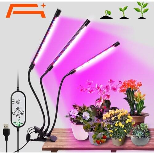 Lighting for Greenhouses ,USB Port Full Spectrum Dimmable Grow Lamp with 3 Modes Timing Function LED Grow Light