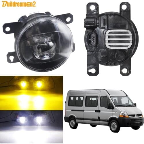 LED Fog Light Assembly 30W 8000LM Car Front Bumper Lens Fog Lamp Daytime Running Light DRL 12V For Renault Master II 1998-2010
