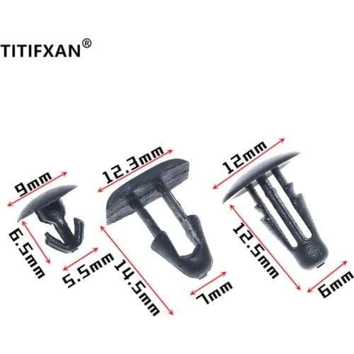 50PCS Car door seal strip window retaining snap plastic fasteners for Toyota Lexus clip