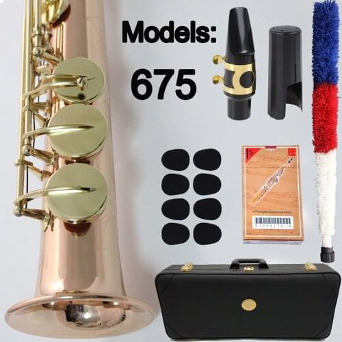 Japan Bb Soprano Saxophone 675 Phosphor Bronze Copper Musical Instruments Professional Soprano Sax Case Mouthpiece Reeds Neck