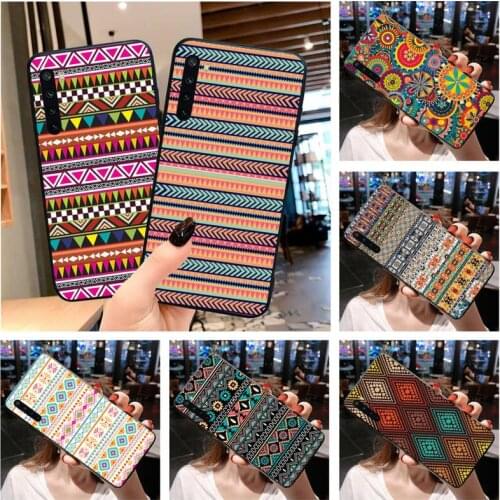 Indian Style Pattern Bright Tribal Phone Case for Xiaomi Mi Note 10 Lite Mi 9T Pro xiaomi 10 10 CC9 Pro