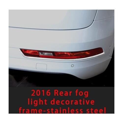 For Audi Q3 2013-2018 stainless steel Rear fog light decorative frame 2pcs
