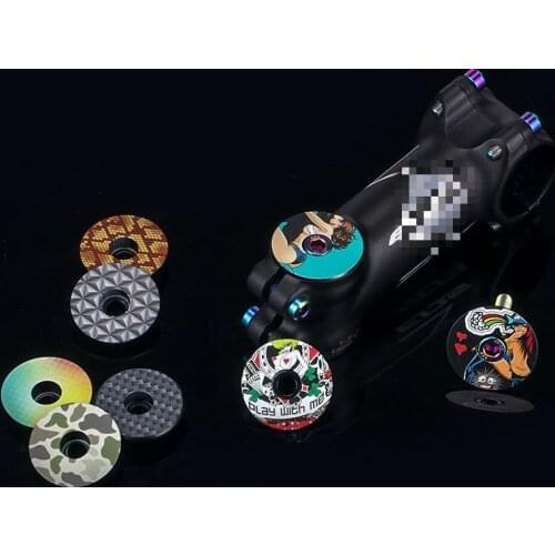 1 1/8 Aluminum Alloy Bicycle Headset Top Cap Threadless Stem Cover Road MTB Bike Stem Accessories Headset Top Cap Cover