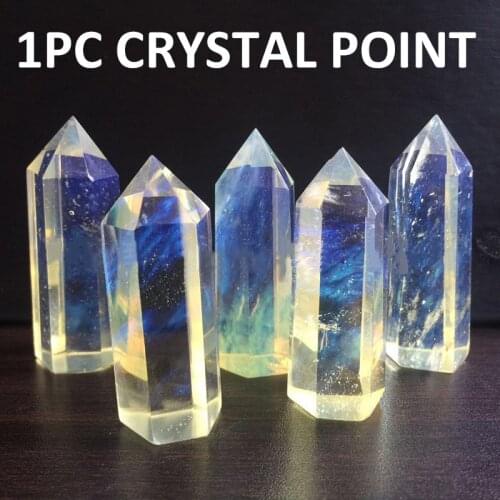 1pc Natural Crystal Point Tower Smelting Stone Healing Energy Stones Wand Mineral Desktop Home Decor Craft