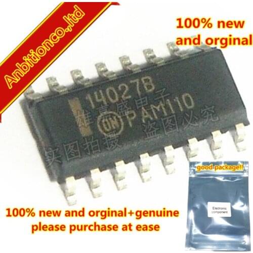 10pcs 100% new original MC14027BD MC14027BDR2G MC14027 SOP16 Dual J-K Flip-Flop in stock