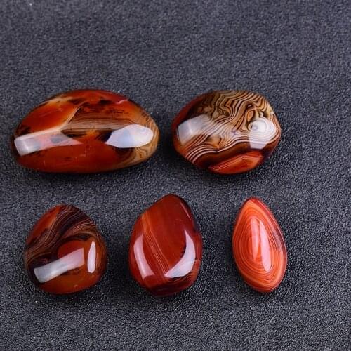 100% Natural Stones Red Agate Good Luck Madagascar Banded Agate Healing Body Heathy Raw Gemstone Specimen Home Decoration Gift