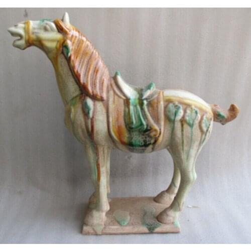 11.82 inch/ Tang sancai ceramics collection horses in ancient China