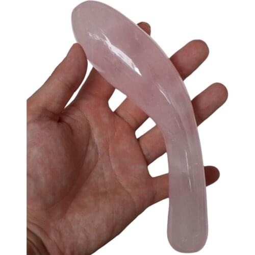 18CM Natural Rose Quartz Crystal Massage Yoni Wand for Woman Health OR Gift