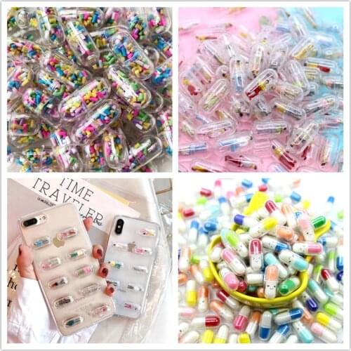 20pcs/ diy cake accessories capsule Adorn mobile phone shell decoration capsule slime toy wedding birthday Adornment small gift