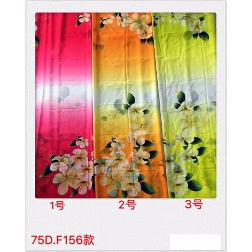 2018new 75D printing chiffon fabric flowers pattern for clothing fabrics and scarf 1meter YH-156