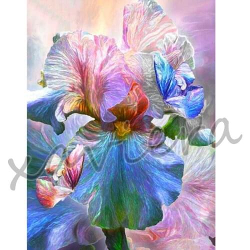 Xaviera 5D Diy Diamond Painting Floral Lily Full Round Drill Embroidery Rhinestone Mosaic Cross Stitch Home Decor Living Room
