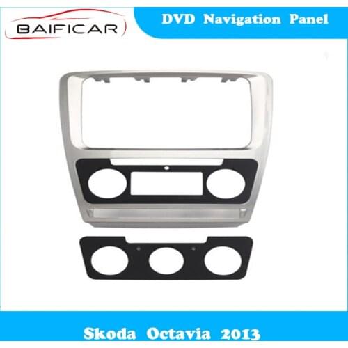 Baificar Brand New High Quality DVD Navigation Panel Modified Audio Decorative Frame for Skoda Octavia 2013