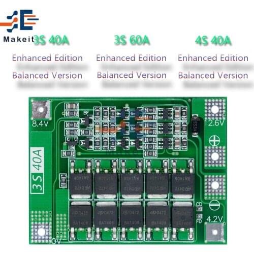 3S/4S Bms Balance Equalizer BMS 3S/4S 12V/24V Li-ion Lithium Battery 18650 Charger Pcb Bms Protection Board With Balancers