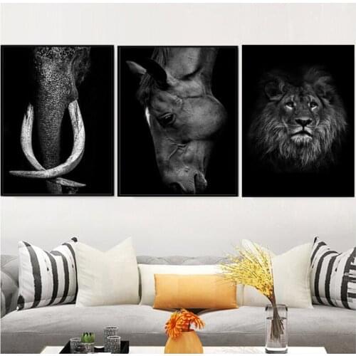 Large Wild Lion Ferocious Beast full square round drill diamond Embroidery mosaic Triptych diamond painting AnimalsZP-1741