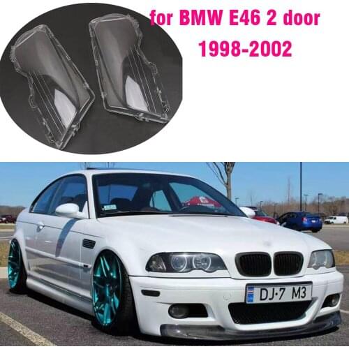 For BMW E46 2Door M3 1998-2001 Car Headlight Clear Lens Headlamp Clear Cover Coupe Convertible Auto Accessories