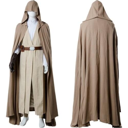 Movie Cosplay Jedi Luke Skywalker Outfit Cosplay Costume Halloween Party Suit