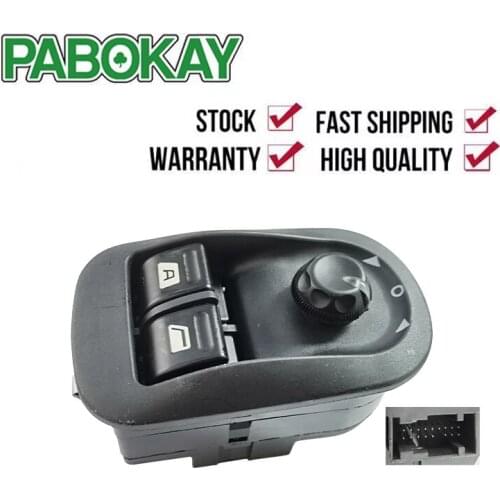 Electric Power Window Switch Master Button Control Windows Mirror 6554.WA For Peugeot 206 2002-2013 2014 2015 2016