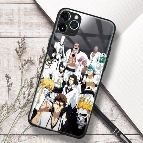 Espada Bleach Anime Soft TPU Glass Phone Case for IPhone SE 6s 7 8 Plus X Xr Xs 11 12 Mini Pro Max Samsung