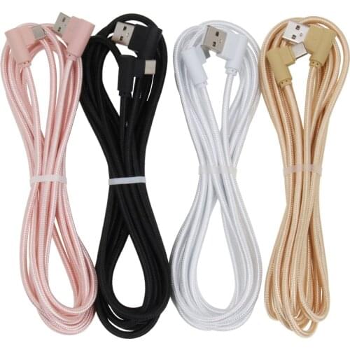 50pcs/lot USB Cable Micro USB Type C for IPhone 8 7 Cable New Shell Nylon Braided Fast Charging Wire for Samsung Huawei Nokia