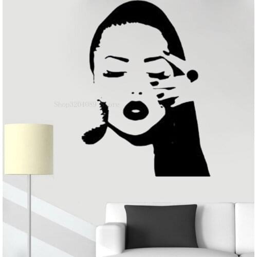 Beauty Sexy Woman Wall Sticker Vinyl For Living Room Bedroom Home Decor Creative Self-adhesive Wall Decals CN165