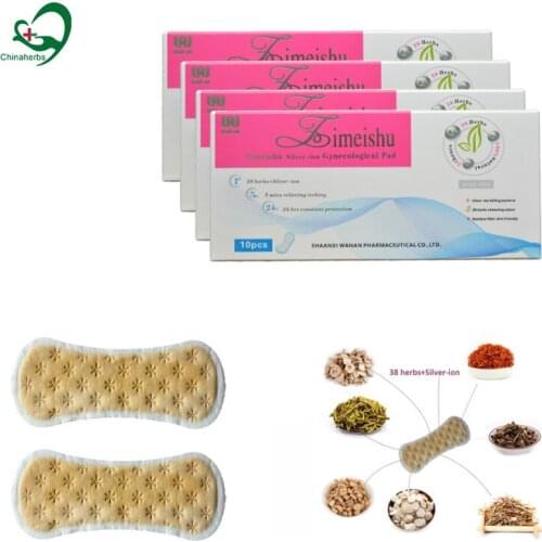 20pcs=2packs Medical silver-ion Gynecological Pad Swabs Feminine Hygiene Product Women Healthy Medicated Anion Pads period disc