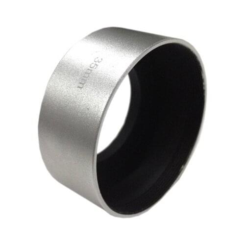 Silve metal 35mm Metal Lens Hood for 35mm f1.7 /50mm f1.4 CCTV Lens