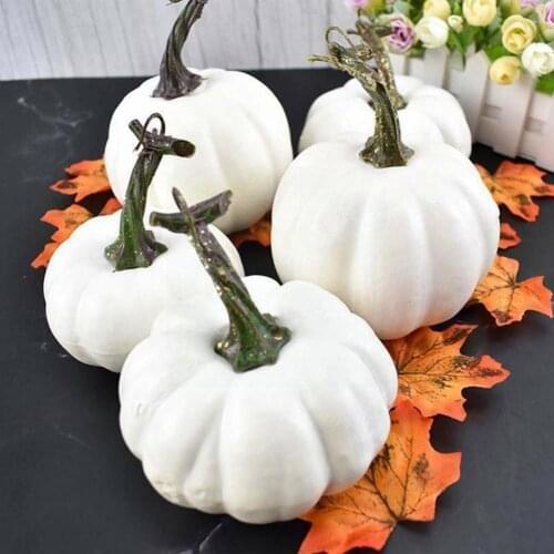 Halloween Doodle Simulation White Pumpkin Festival Shooting Mini Decor DIY Artificial Props Home Decoration Pumpkin T8V7