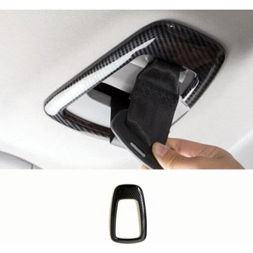 Car Back Rear Roof Seat Belt Frame Cover Trim carbon fiber Interior Car Styling Accessories 1pcs For Honda CR-V CRV 2017 2018