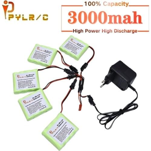 Ni-MH 4.8v 3000mah Rechargeable Battery With 4.8v Charger For Rc toys Boat Tanks Robots Guns AA 4.8 v Battery Pack For Rc Car