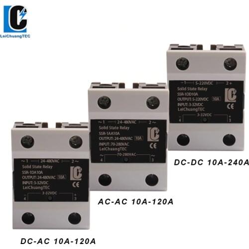 SSR DC TO AC Single Phase Solid State Relay 10A 25A 40A 60A 80A 100A 120A 200DD 240DD DC-DC