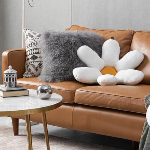 Cushion Six Petals Flower Pillow Creative Home Decor White Cushion Floret Round Cushions Bed Girl Heart Small Daisy подушка