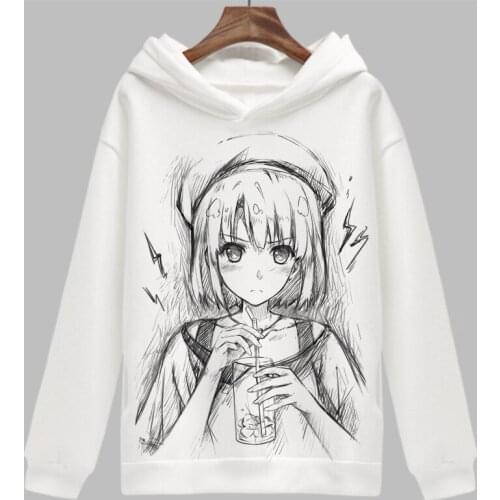 Saekano: How to Raise a Boring Girlfriend Cosplay Hoodie Katou Megumi Print Fleece Sweatshirt Hoodies Pullover Top Costume Hoody