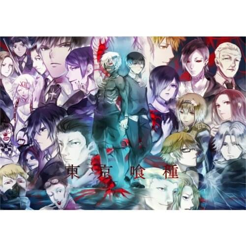 Tokyo Ghoul Posters Cartoon Wall Stickers White Coated Paper Prints Clear Image Livingroom Bedroom Decoration Home Art Brand