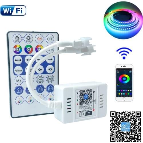 DC5-24V WiFi Controller For WS2811 WS2812B Addressable RGB Led Strip Light Smart SPI Double Output WiFi Controller APP Control