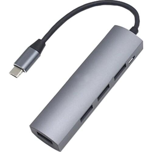 USB C Hub, 4-In-1 USB-C Hub 4-Port Hub, Compatible with Tablets, Game Consoles, iPad Pro, Laptops