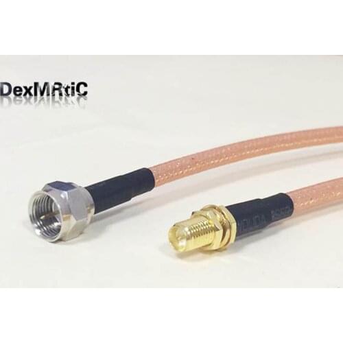 High-quality low-attenuation RP-SMA Female Jack Switch F Male Plug RF coax cable RG142 50CM 20" Adapter