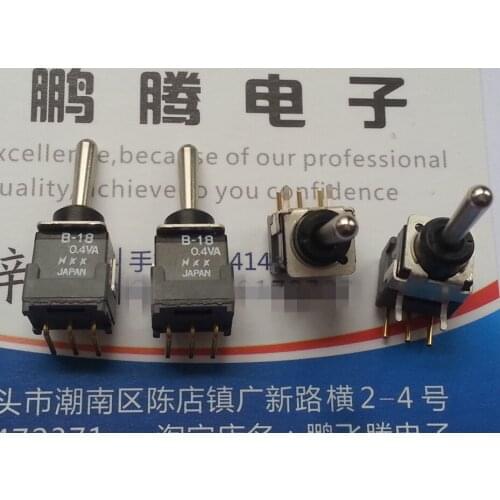 1PCS Japan NKK B-18AH 0.4VA Miniature Waterproof Button Switch Bent Foot 3 Foot 3 Gear Double Reset Shaking Head