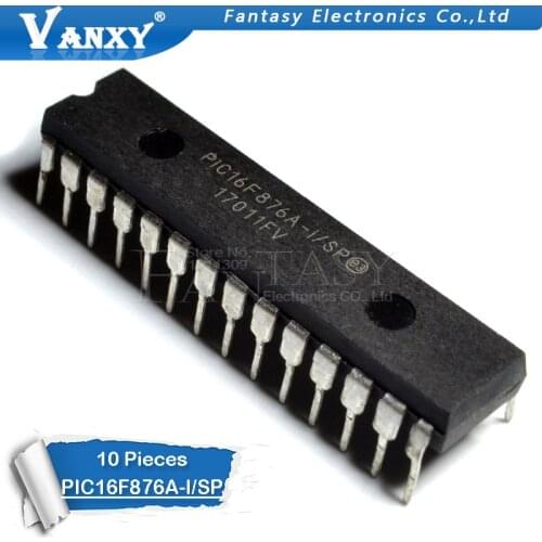 10PCS PIC16F876A-I/SP DIP28 PIC16F876A DIP 16F876A DIP-28 nhanced Flash Microcontrollers new and original IC