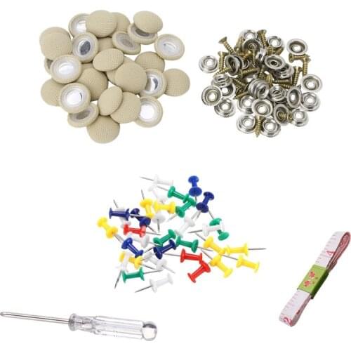 60Pcs Diy Roof Lining Repair Kit Fix Sagging Headliner Pin Buckle Screw No Glue for Truck/Car Screw Ceiling Repair