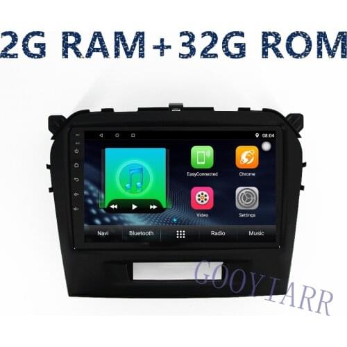 1din car radio quad-core RAM2G+ROM32G Android GPS navigation Player for Suzuki vitara 2016 with stereo BT FM WIFI radio