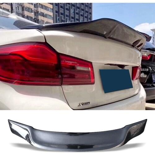 Car Trunk Spoiler Carbon Fiber Auto Rear Trunk Wing R Style Refit Accessories Spoiler For BMW 5 Series G30 2017-2019 4Door