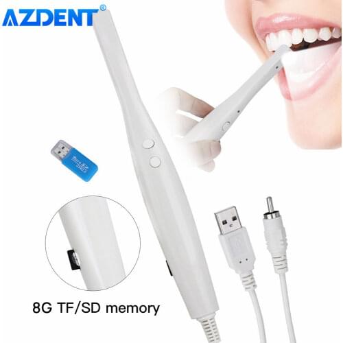 Dental Digital Oral Endoscope Intraoral Camera 6/8 White Cold LED Light High Resolution Latest CMOS 1/4 Sensor USB/TV/AV