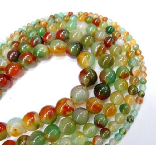 Wholesale Natural Stone Peacock Agates Round Gem Loose Strand Beads 15" Strand 6 8 10 12MM Pick Size For Jewelry Making