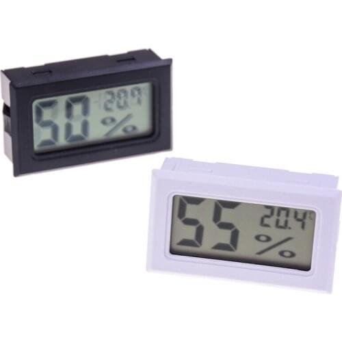 Small Size Digital Lcd Thermometer Hygrometer Humidity Temp Meter Measuring Tool White Black Random