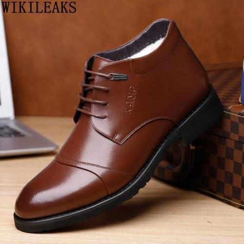 Designer Mens Dress Boots Brown Casual Business Shoes Men Formal Ankle Boots for Men Male Black Leather Shoes Zapatillas Hombre