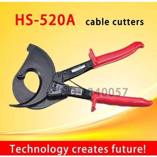HS-520A Ratchet cable cutter ,Cutting range:400mm2 max , Not for cutting steel or steel wire