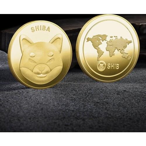 Dogecoin Killer Shiba Inu Coin Souvenir Metal Gold Plated Physical Shib Collectible Coin Doge Killer Souvenir Decorative Coins