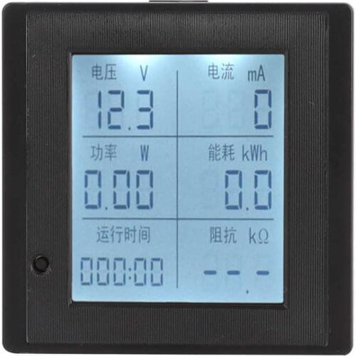 Voltage Meter Ammeter LCD Voltmeter with LCD Backlight Function High‑quality ABS Material for DC Voltmeter Ammeter for Voltage